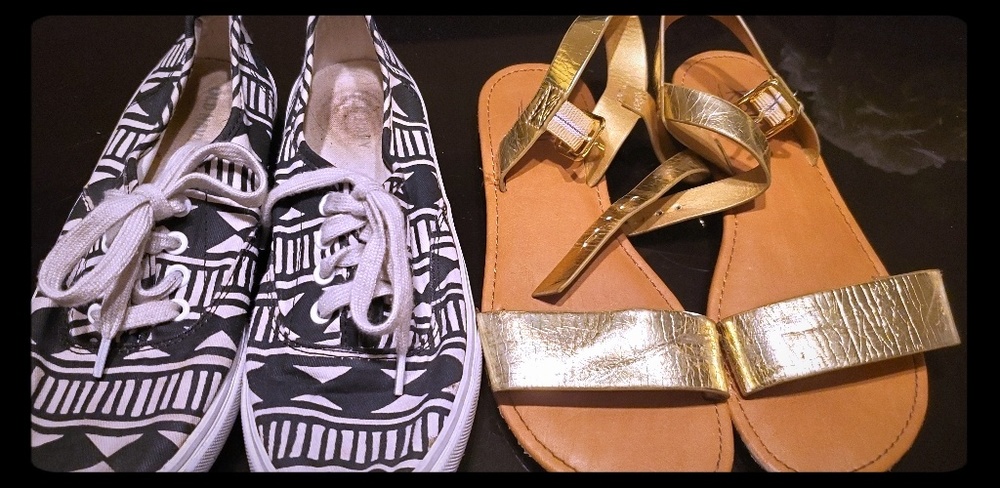 Two pairs of girls shoes